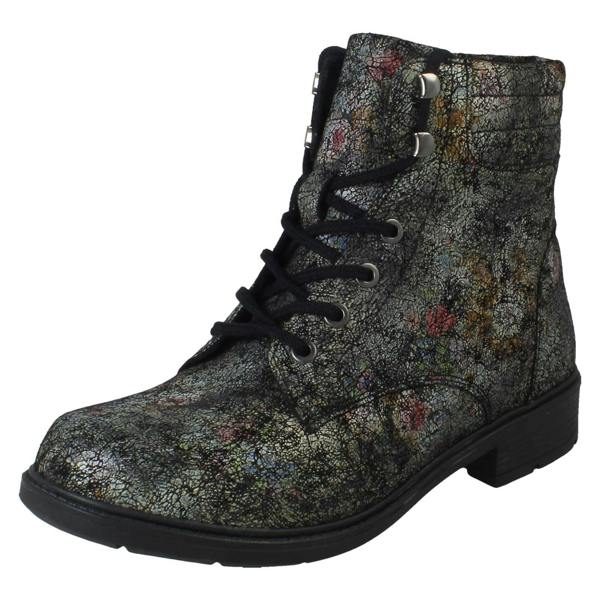 DB Shoes Ladies DB Shoes Lace/Zip Up Casual Ankle Boots Kestrel