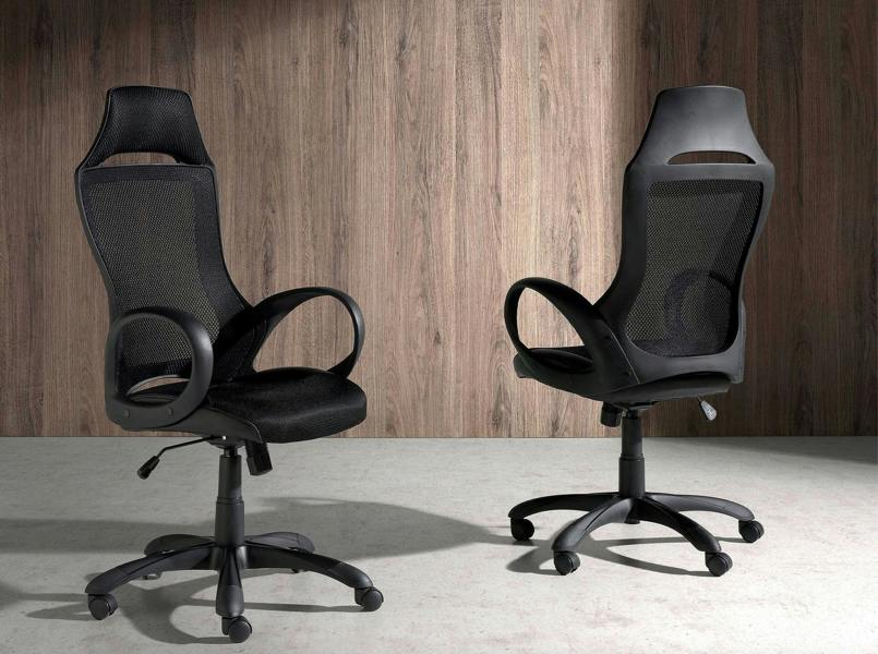 Angel Cerdá Black fabric swivel office chair 4074