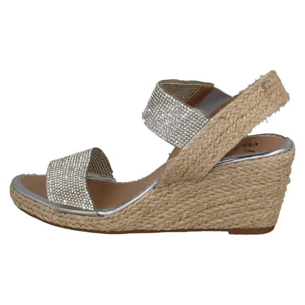 Savannah Ladies Savannah Wedge Glitter Sandals F12035