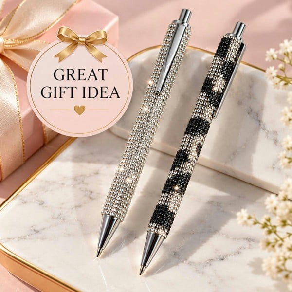 Love EMVY Sparkly Crystal Effect Ballpoint Pen with Black Ink