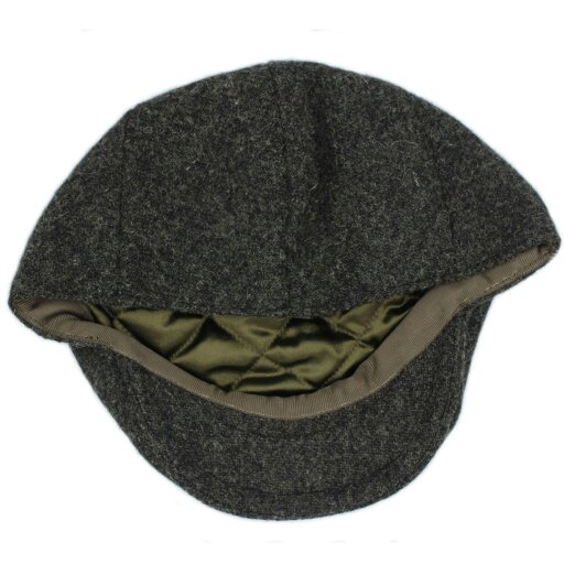 Heather Hats & Accessories Genuine Harris Tweed Wool Flat Cap, Satin Lining, Outdoor Wear, Storm Grey
