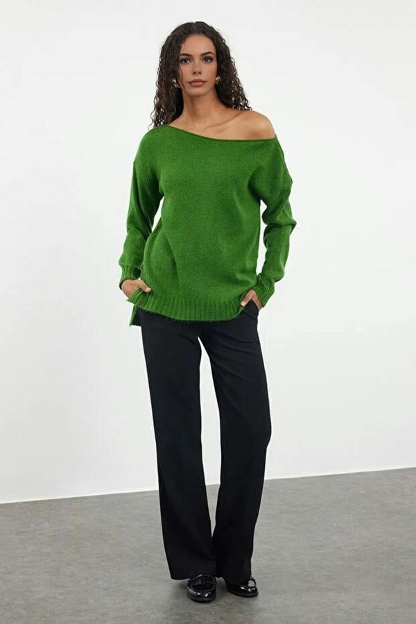 WOVCOR Boat Neck Basic Knit Sweater