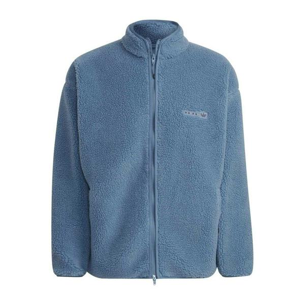 Adidas Mens Sherpa Fleece Jacket - Blue - 