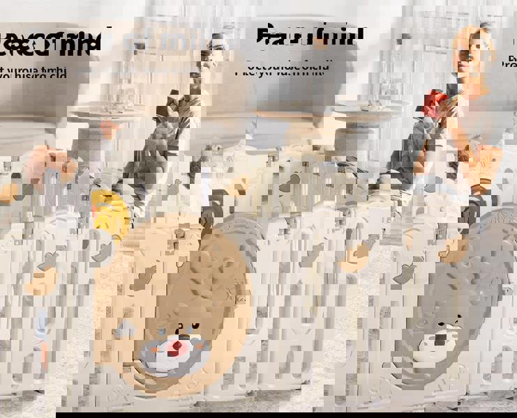 Dekko Baby Playpens Kids Safety Gate Toddler Fence Child Play Game Toy 14 Panels