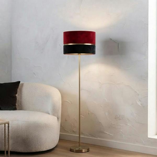 Garden Greatness Contemporary Velvet Stripe Floor Lamp