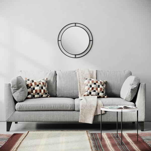 Decortie Bubble Black Wall Mirror Modern Design Durable & Stylish Black 57cm