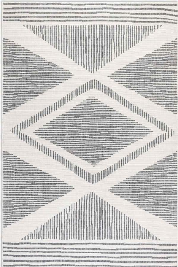 Hanse Home Reversible Indoor & Outdoor Grey Rug – Rhombus Design