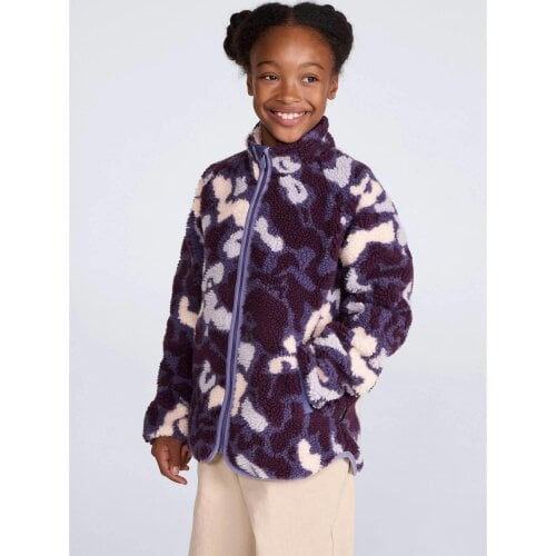 Animal Kids Full Zip Fleece Jacket - Purple