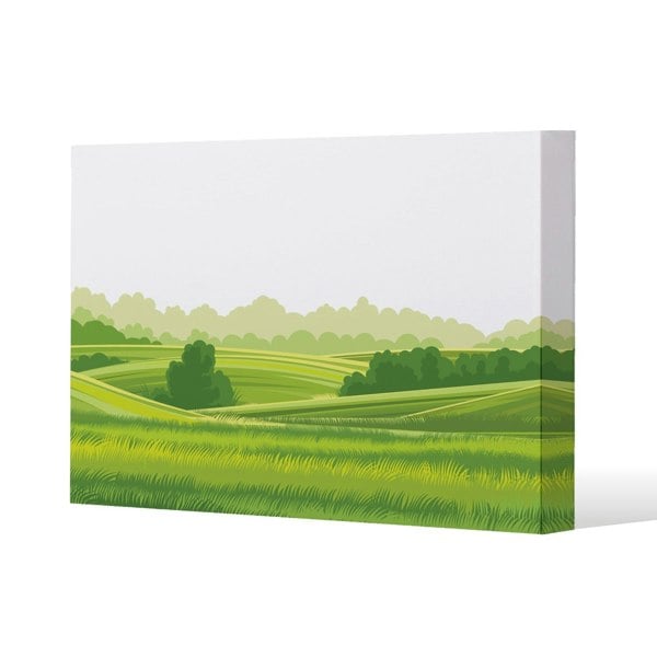 Benjamin Tate Design landscape illustration Slim Style Canvas Print  20x30cm , 15mm Slim Real wood.