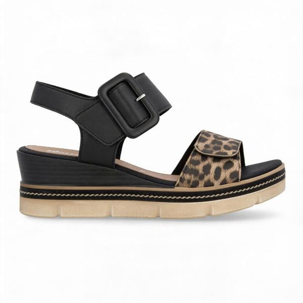 Remonte Remonte D2L53-03 Womens Wedge Sandals Black