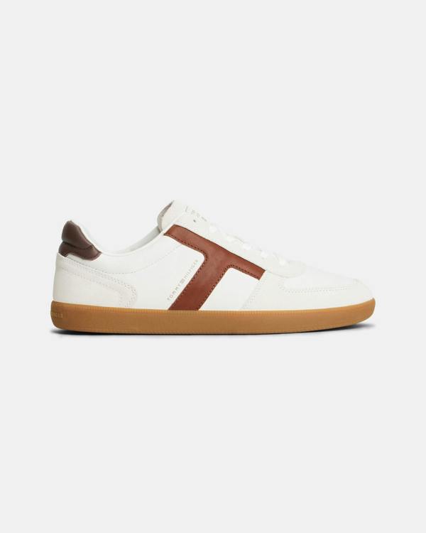 Tommy Hilfiger TH Tribeca Mix Mens Trainers - Ecru