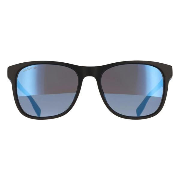 Lacoste Sunglasses L6031S 002 Matte Black Sild Grey Blue Mirror