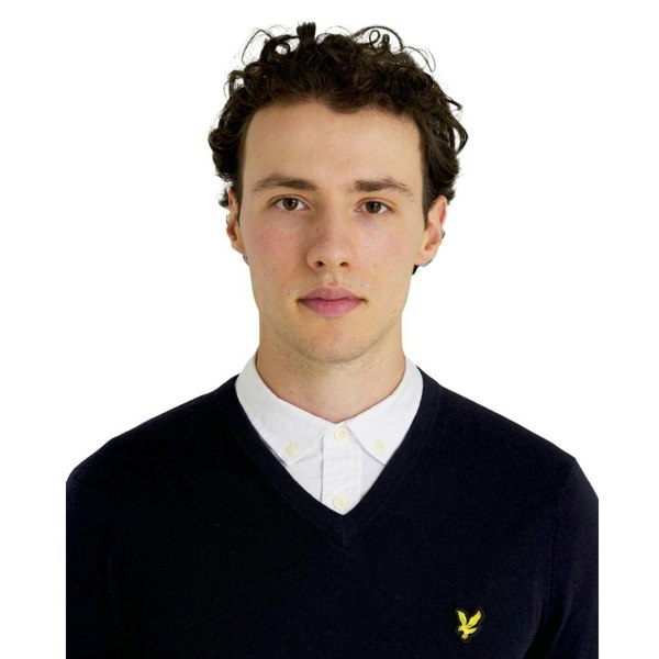 Lyle & Scott Cotton Merino V-Neck Jumper - Dark Navy