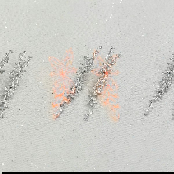 Drop earrings vintage inspired floral rose gold sparkly