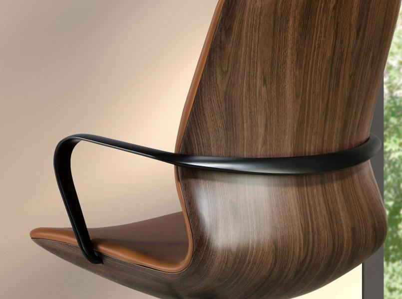Angel Cerdá Brown leatherette  swivel office chair 4219