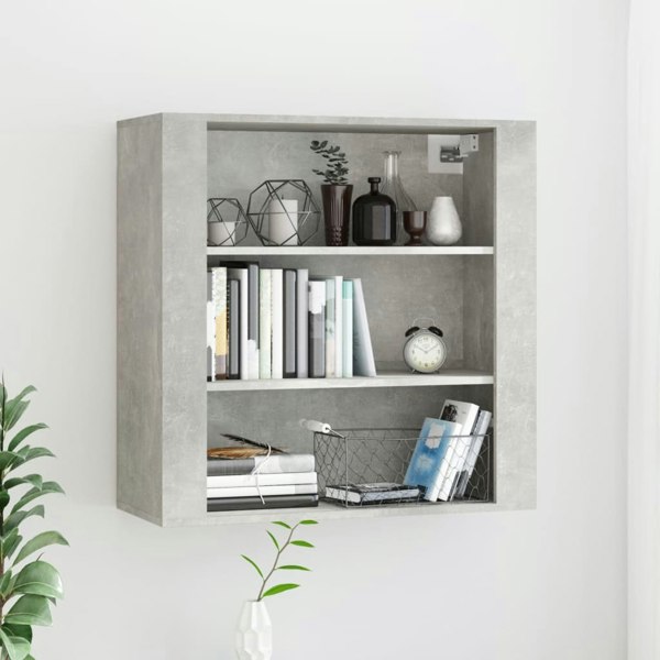 Berkfield Wall Cabinet Concrete Grey 80x33x80 cm Engineered Wood