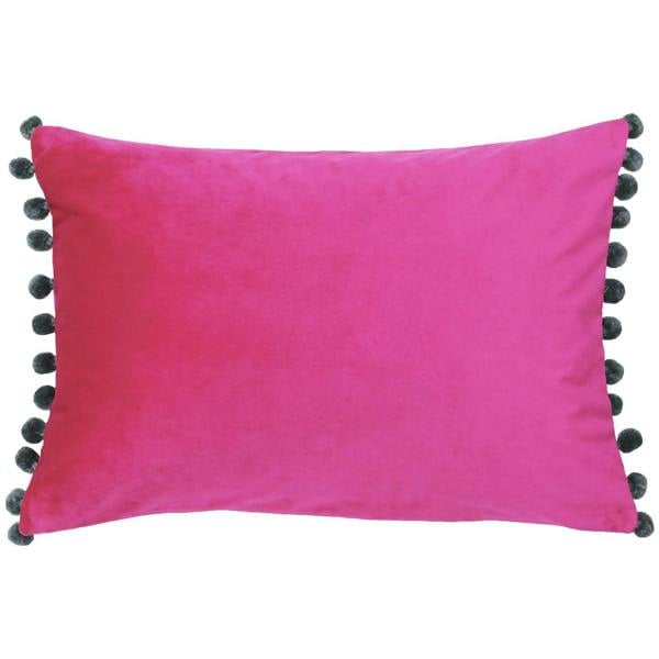 Paoletti Fiesta Rectangle Cushion Cover - Magenta/Grey - 