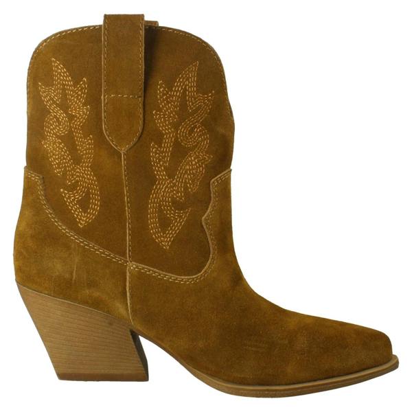 Spot On Ladies Spot On Leather Slip On Cowboy Boots F51248
