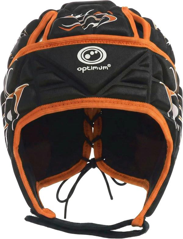 Optimum Inferno Rugby Headguard Orange | Lightweight, Adjustable Fit - Optimum