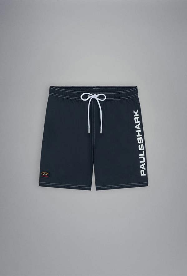 Paul & Shark Men's Colour Block Swim Shorts with Print