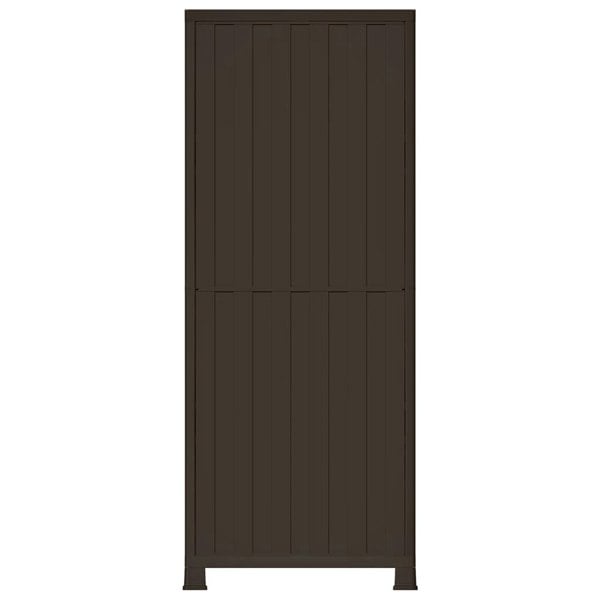 Berkfield Plastic Cabinet 68x39x171.5 cm Rattan Design