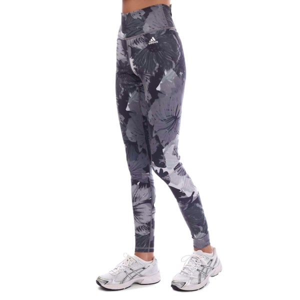 Adidas Women's Essentials Floral High Waist Training Leggings - Grey