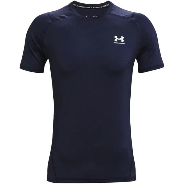 Under Armour Mens HeatGear Mesh Panel Fitted T-Shirt - Midnight Navy - 
