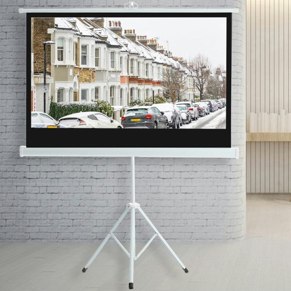 Living and Home 84" Manual Tripod Screen Projector Movie Screen