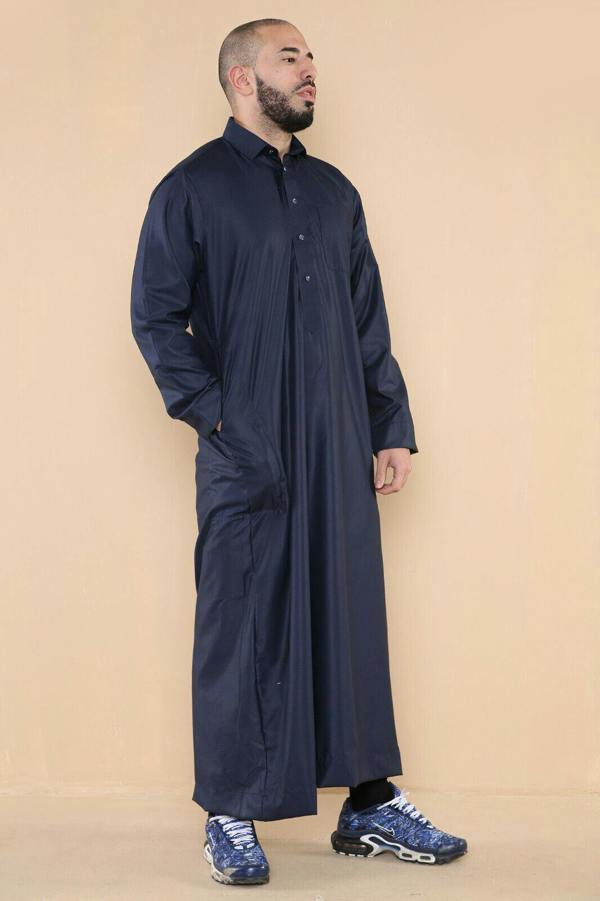 Infinity Leather Mens Thobe Jubba Saudi Ramadan Eid Islamic Kaftan Kaudara Arabic Jubbah
