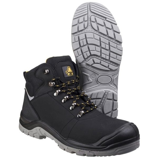 Amblers Safety AS252 Lightweight Water Resistant Leather Unisex Safety Boots in Black
