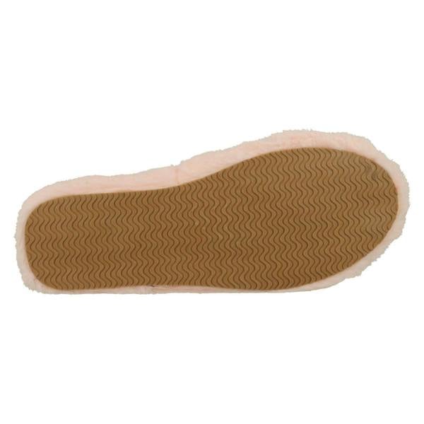 Spot On Ladies Spot On Faux Fur Stripe Detailed Sliders X2119