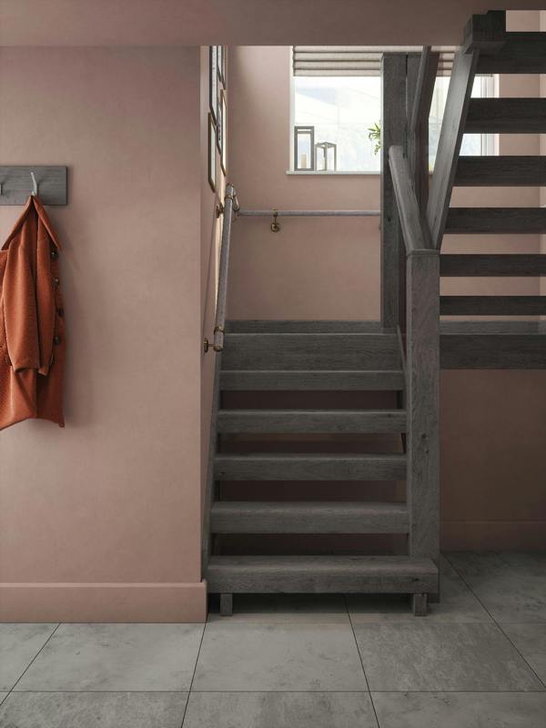 Handrails Direct Pattingham Grey Wood Half Turn Handrail