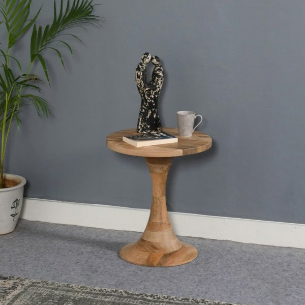 IH Design Valor Mango Wood Round Side Table