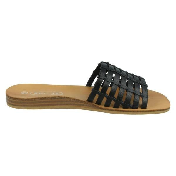 Spot On Ladies Spot On Weave Vamp Mules F00336