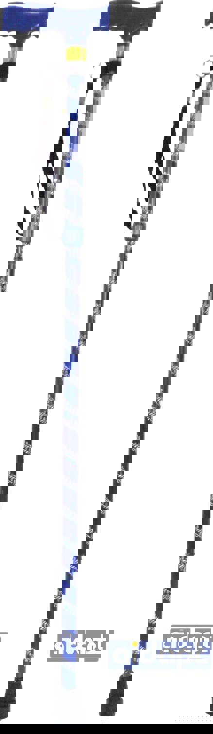 Aidapt Extendable Plastic Handled Walking Stick with Engraved Pattern Blue