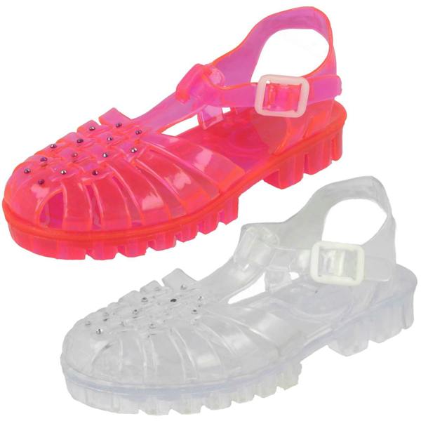 Spot On Girls Spot On Jelly Sandals With Diamante Detail