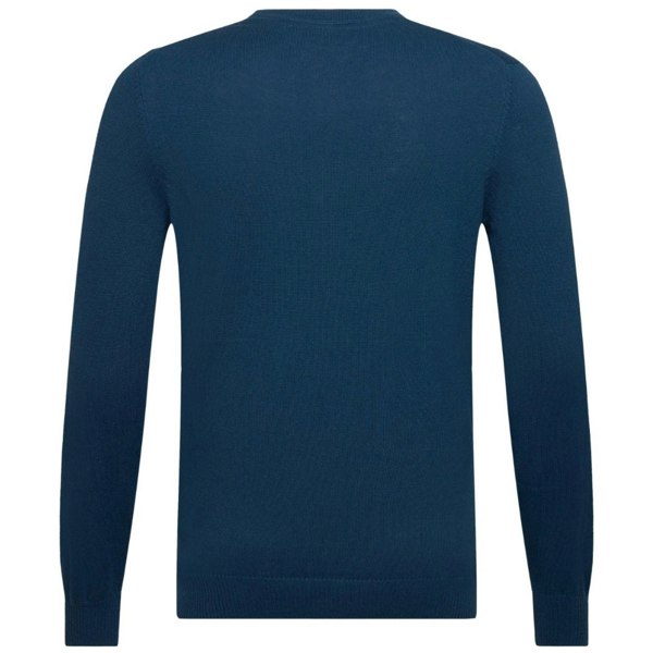 Lyle & Scott Cotton Merino Crew Neck Jumper Apres Navy Blue Sweater M