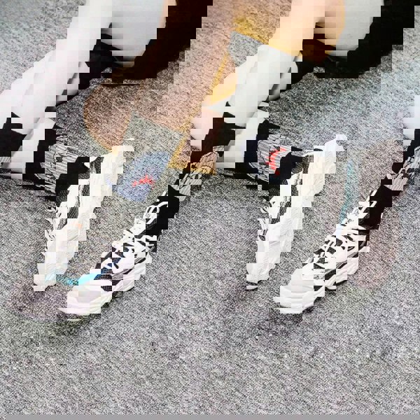 Anysox 5 Pairs Size 4-9 Black Sports Socks Long Casual Shark Print Hip-hop breathable Unisex Skateboard Knitted Casual Sports Fashion