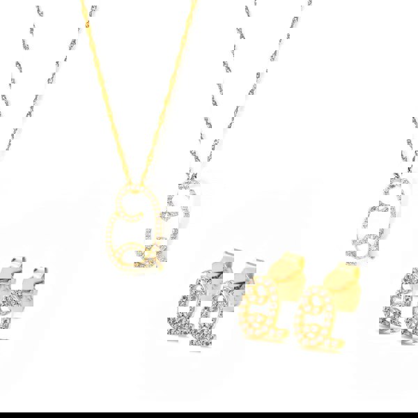 Say It With Luxe Initial Gift Set - Yellow Gold