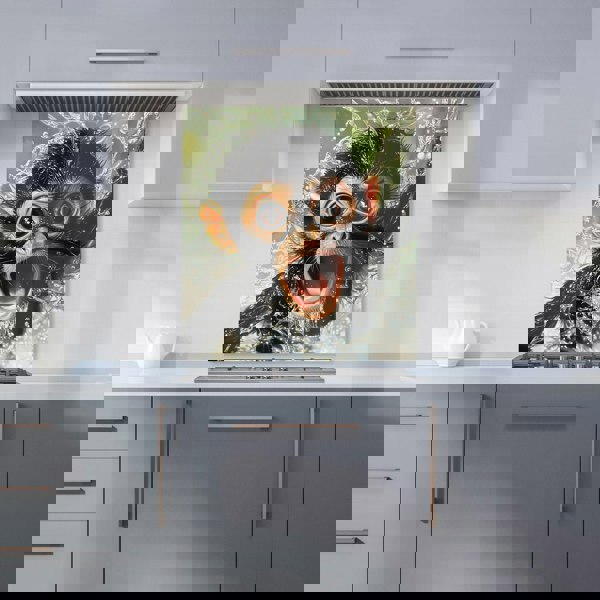 Warren Reed - Designer Wide-Eyed Monkey's Splash Surprise Kitchen Splashback