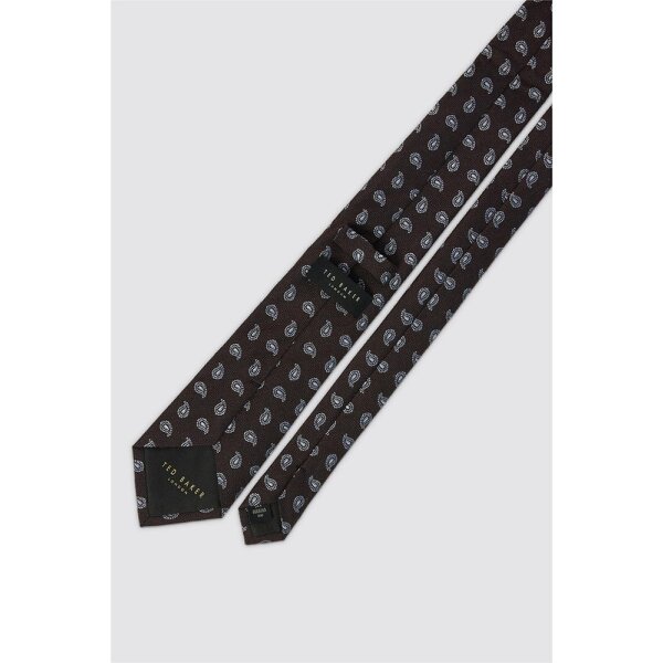 Ted Baker Brown Pine Paisley Boucle Tie