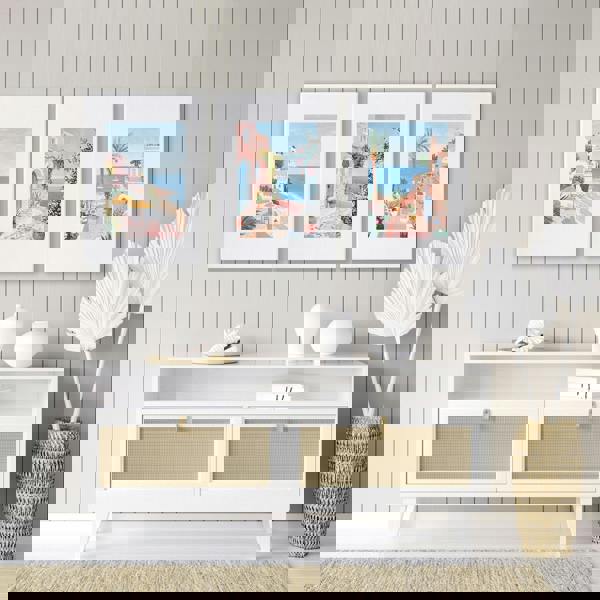 Large Wall Pictures Living Room | Set of 3 Beach Decor Wall art Prints