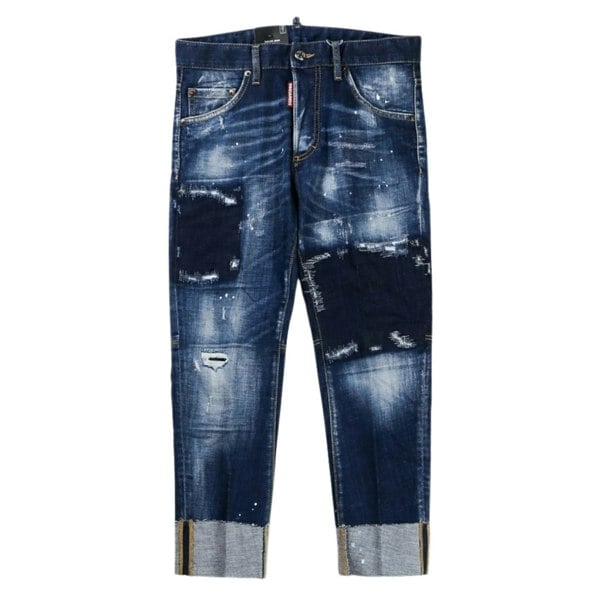 DSQUARED2 S74LB1047 S30342 SAILOR JEAN 470 NAVY BLUE JEANS Mens 46