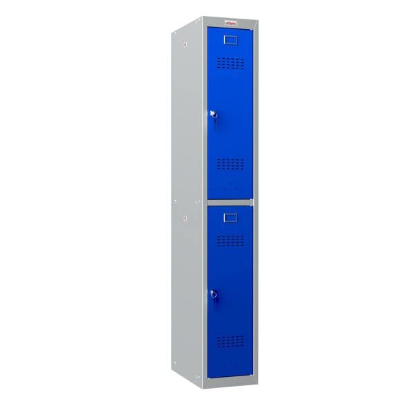 Phoenix Safe Phoenix PL 300D Series PL1233GBK 1 Column 2 Door Personal locker in Blue with Key Lock