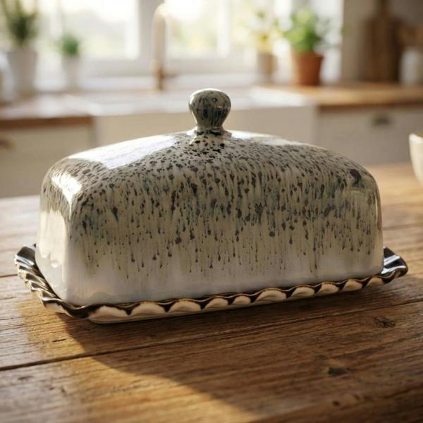 Garden Greatness Reactive Glaze Butter Dish