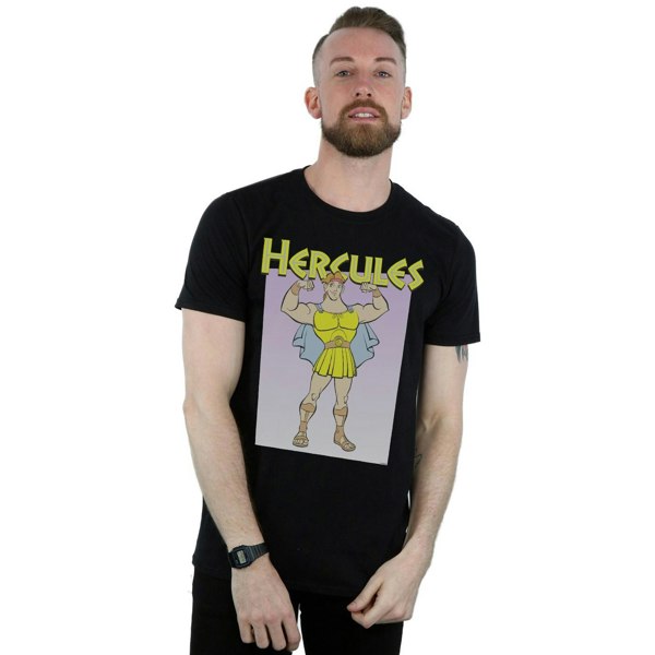 Disney Mens Hercules Muscles T-Shirt - Black