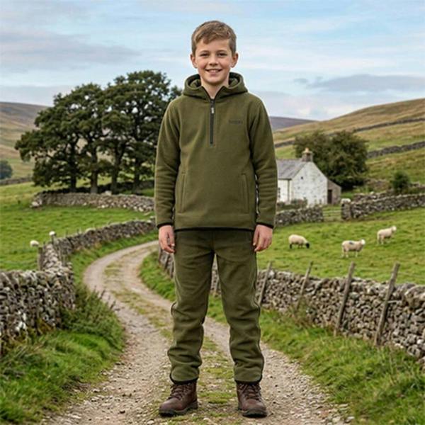 Game Kids Alpine Fleece Smock front view outdoor wear