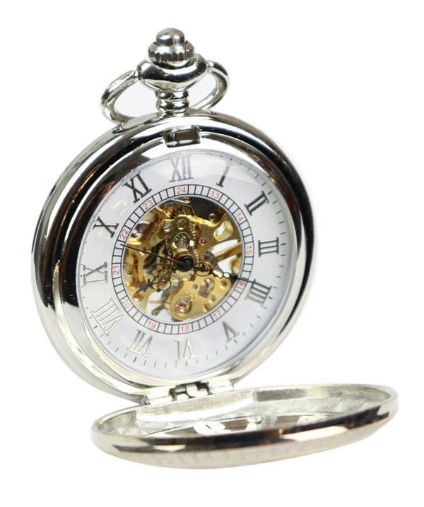 TruClothing Automatic  Pocket Watch Mechanical Peaky Blinders Vintage Double Hunter
