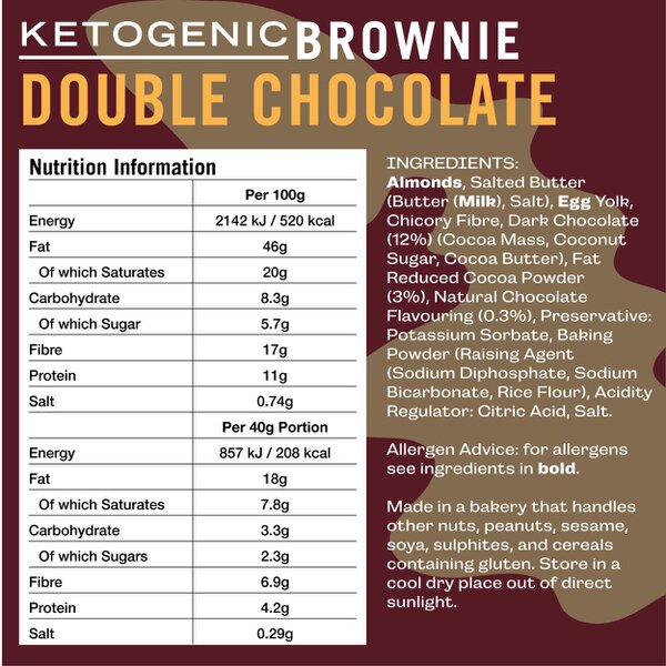 Fattbar Double Chocolate Keto Brownie