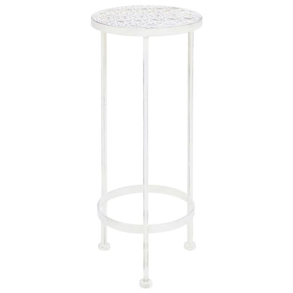 Berkfield Plant Stand Set 3 Pieces Vintage Style Metal Antique White